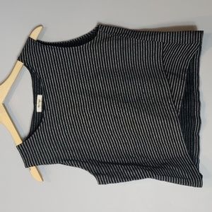 Madewell Striped Crossover Cropped Tank Top Size L